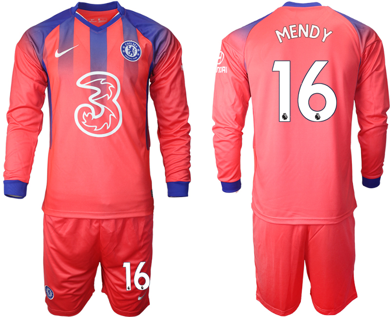 Men 2021 Chelsea away Long sleeve #16 soccer jerseys